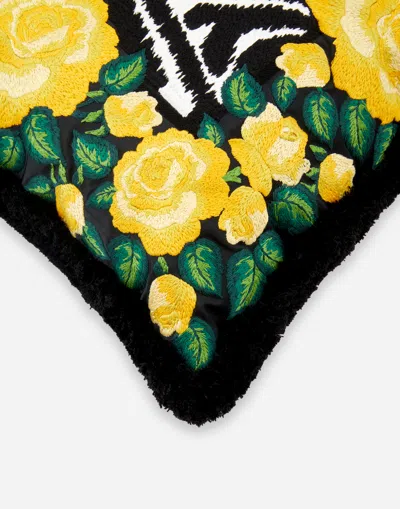 Dolce & Gabbana Embroidered Cushion Medium In Multicolor