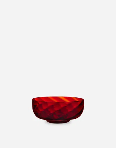 Dolce & Gabbana Set 2 Hand-blown Murano Glass Ice Cream Bowls In Multicolor
