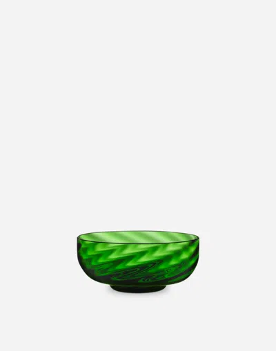 Dolce & Gabbana Set 2 Hand-blown Murano Glass Ice Cream Bowls In Multicolor