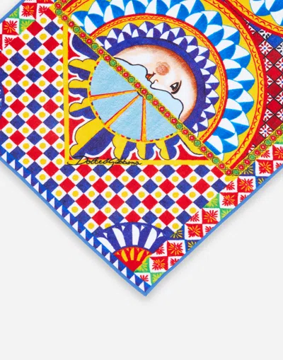 Dolce & Gabbana Terry Cotton Hand Towel In Multicolor