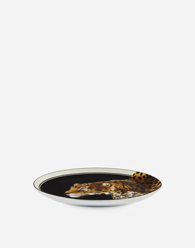 Dolce & Gabbana Porcelain Platter In Multicolor