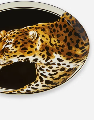 Dolce & Gabbana Porcelain Platter In Multicolor