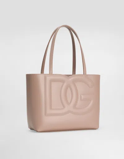 Dolce & Gabbana Small Dg Logo Shopper Bag In Pale Pink