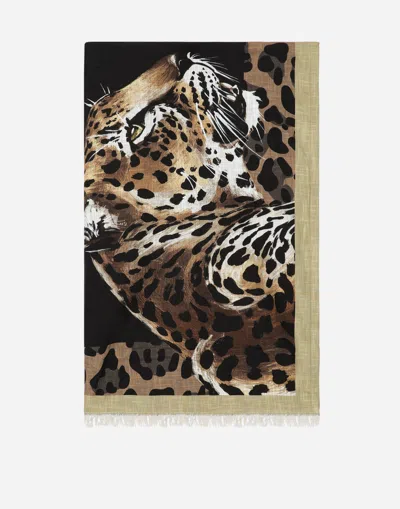 Dolce & Gabbana Doubled Beach Towel In Multicolor