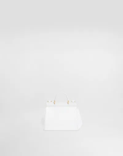 Dolce & Gabbana Patent Leather Mini Sicily Bag In White