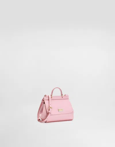Dolce & Gabbana Patent Leather Mini Sicily Bag In Pink