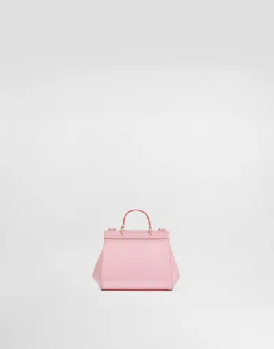 Dolce & Gabbana Patent Leather Mini Sicily Bag In Pink
