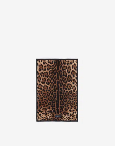 Dolce & Gabbana Terry Cotton Guest Towel In Multicolor