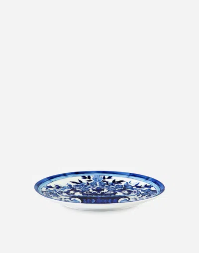 Dolce & Gabbana Set 2 Porcelain Dinner Plates In Multicolor