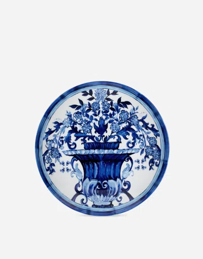 Dolce & Gabbana Set 2 Porcelain Dinner Plates In Multicolor