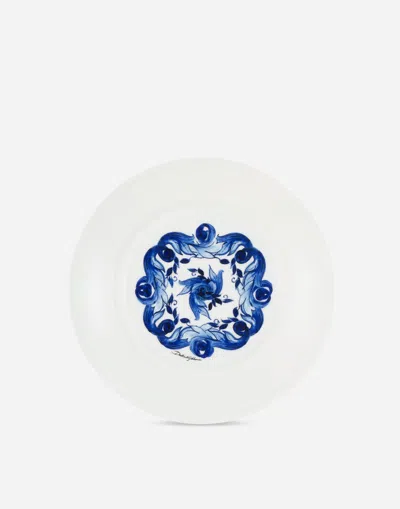 Dolce & Gabbana Set 2 Porcelain Dinner Plates In Multicolor