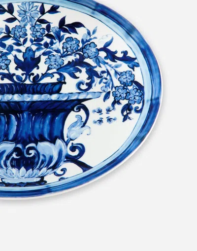 Dolce & Gabbana Set 2 Porcelain Dinner Plates In Multicolor