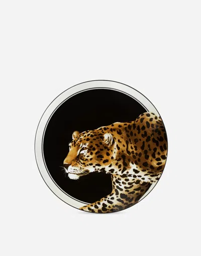 Dolce & Gabbana Set 2 Porcelain Dinner Plates In Multicolor
