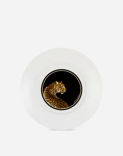 Dolce & Gabbana Set 2 Porcelain Dinner Plates In Multicolor