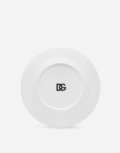 Dolce & Gabbana Set 2 Porcelain Dinner Plates In Multicolor