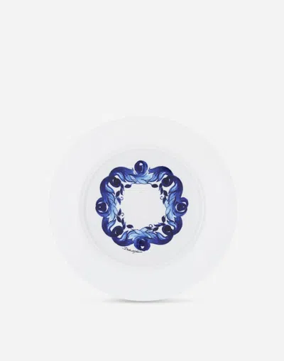 Dolce & Gabbana Set 2 Porcelain Dinner Plates Multicolor Unisex Onesize In Multicolor