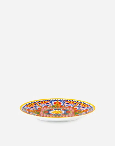 Dolce & Gabbana Carretto Siciliano Dinner Plates (set Of Two) In Multicolor