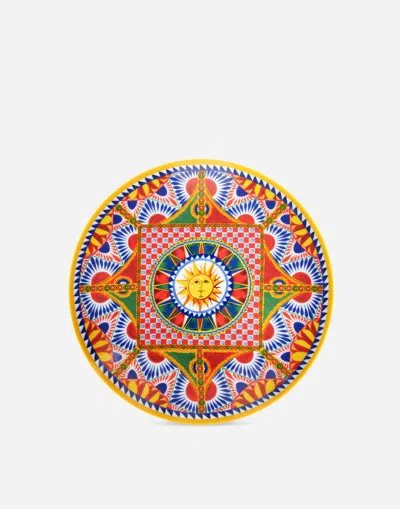 Dolce & Gabbana Carretto Siciliano Dinner Plates (set Of Two) In Multicolor