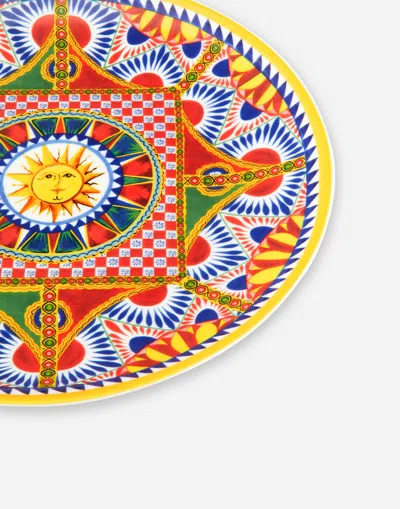 Dolce & Gabbana Carretto Siciliano Dinner Plates (set Of Two) In Multicolor