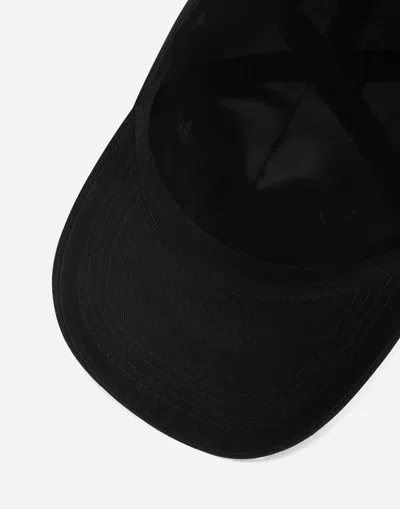 Dolce & Gabbana Logo Cotton Baseball Cap In Black