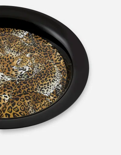 Dolce & Gabbana Metal Tray In Multicolor
