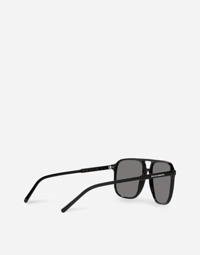 Dolce & Gabbana Thin Profile Square-frame Sunglasses In Black