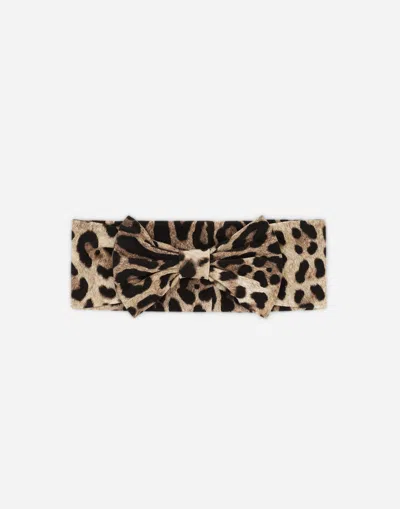 Dolce & Gabbana Leopard-print Interlock Band In Animal Print
