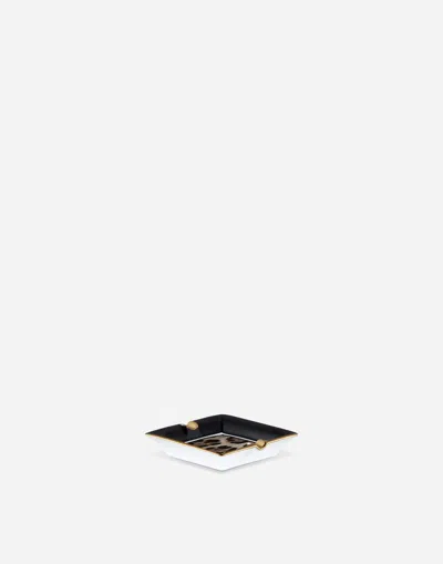 Dolce & Gabbana Porcelain Ashtray In Multicolor