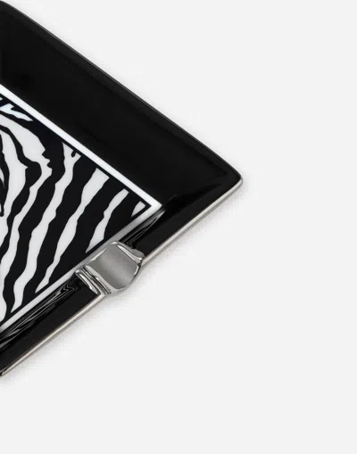 Dolce & Gabbana Porcelain Ashtray In Multicolor