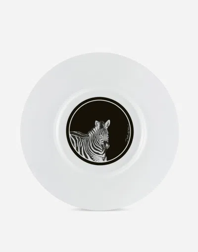 Dolce & Gabbana Porcelain Platter In Multicolor