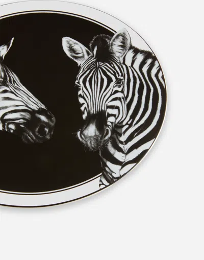 Dolce & Gabbana Porcelain Platter In Multicolor
