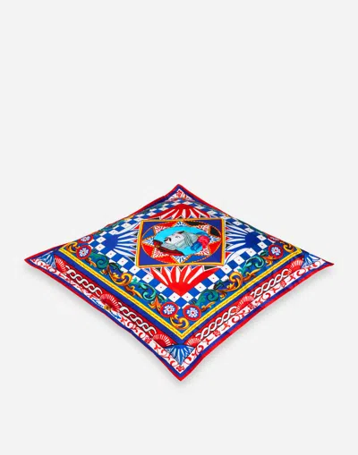 Dolce & Gabbana Duchesse Cotton Cushion Large Multicolor Unisex Onesize In Multicolor