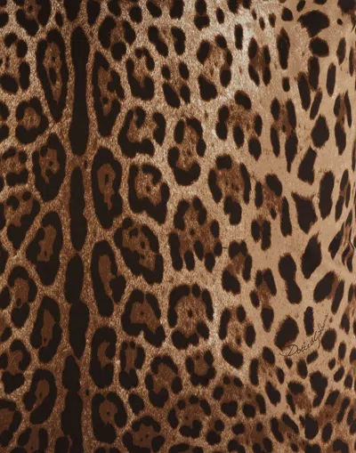 Dolce & Gabbana Duchesse Large Leopard-print Cushion In Multicolor