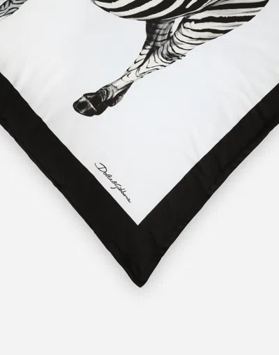 Dolce & Gabbana Canvas Cushion Large Multicolor Unisex Onesize In Multicolor