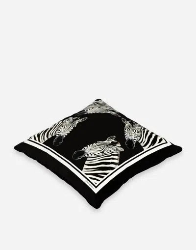 Dolce & Gabbana Velvet Cushion Large In Multicolor