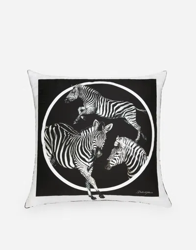 Dolce & Gabbana Silk Twill Cushion Large Multicolor Unisex Onesize In Multicolor