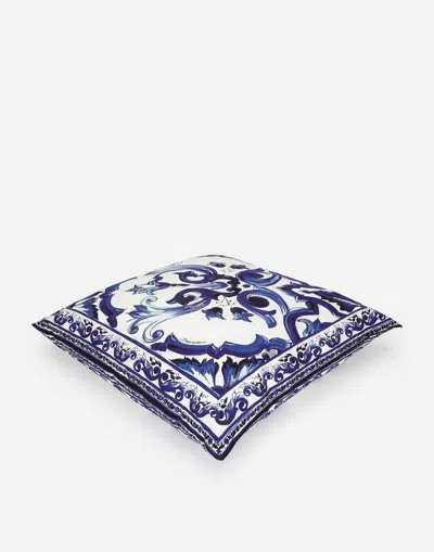 Dolce & Gabbana Canvas Cushion Large In Multicolor