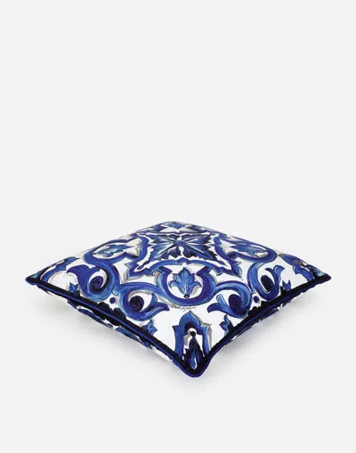 Dolce & Gabbana Velvet Cushion Large In Multicolor