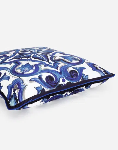 Dolce & Gabbana Velvet Cushion Large In Multicolor