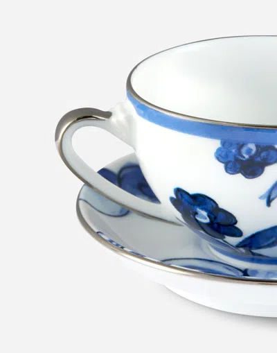 Dolce & Gabbana Porcelain Tea Set In Multicolor