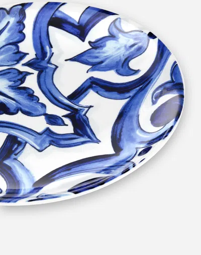 Dolce & Gabbana Set 2 Porcelain Dessert Plates Multicolor Unisex Onesize In Multicolor