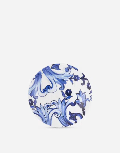 Dolce & Gabbana Set 2 Porcelain Dessert Plates Multicolor Unisex Onesize In Multicolor