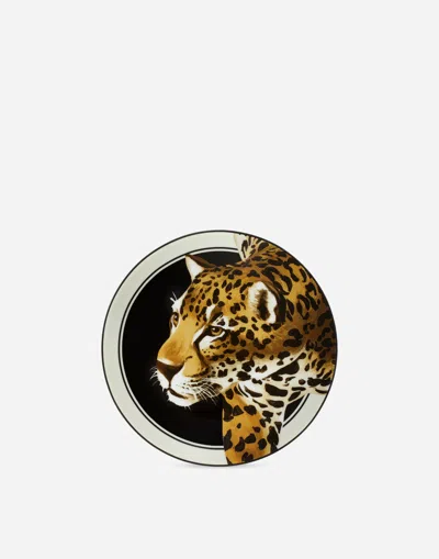 Dolce & Gabbana Set 2 Porcelain Dessert Plates In Multicolor