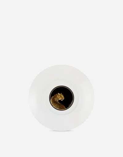 Dolce & Gabbana Set 2 Porcelain Dessert Plates In Multicolor