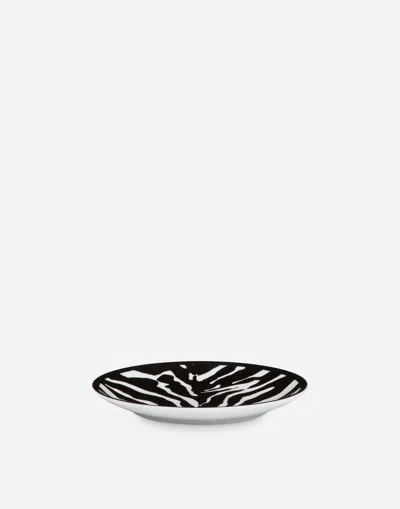 Dolce & Gabbana Set 2 Porcelain Dessert Plates Multicolor Unisex Onesize In Multicolor