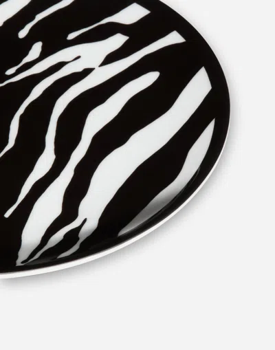 Dolce & Gabbana Set 2 Porcelain Dessert Plates Multicolor Unisex Onesize In Multicolor