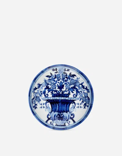Dolce & Gabbana Set 2 Porcelain Dessert Plates In Multicolor