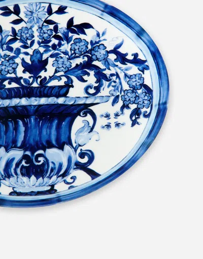 Dolce & Gabbana Set 2 Porcelain Dessert Plates In Multicolor