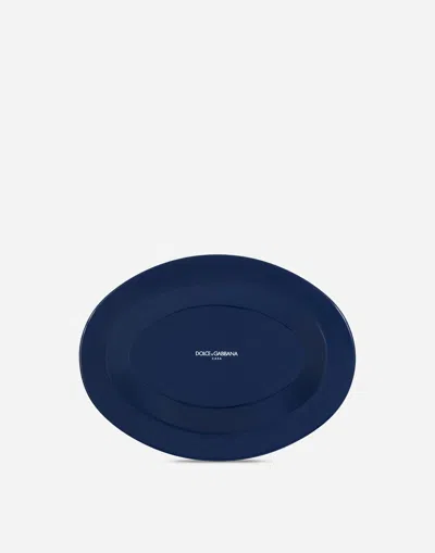 Dolce & Gabbana Wooden Tray In Multicolor