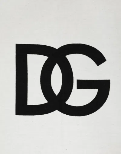 Dolce & Gabbana Jacquard Cotton Blanket In Multicolor